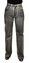 Grey Washed High Waist Denim Pants Cotton Jeans Dolce & Gabbana