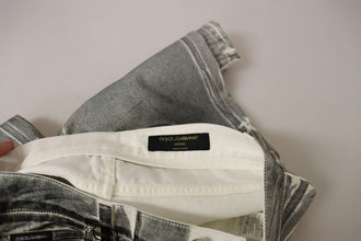 Grey Washed High Waist Denim Pants Cotton Jeans Dolce & Gabbana