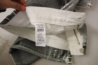 Grey Washed High Waist Denim Pants Cotton Jeans Dolce & Gabbana