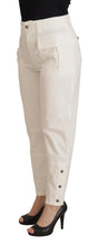 White High Waist Tapered Women Cotton Pants Dolce & Gabbana