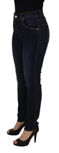Blue Cotton High Waist Skinny Denim Jeans Dolce & Gabbana