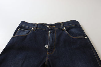 Blue Cotton High Waist Skinny Denim Jeans Dolce & Gabbana