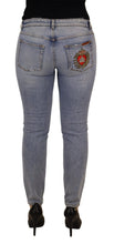 Blue Cotton Stretch Skinny Low Waist Denim Jeans Dolce & Gabbana