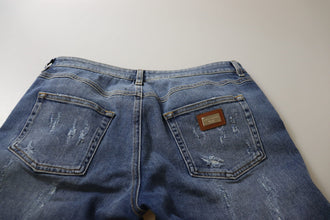 Blue Washed Cotton Skinny Low Waist Denim Jeans Dolce & Gabbana