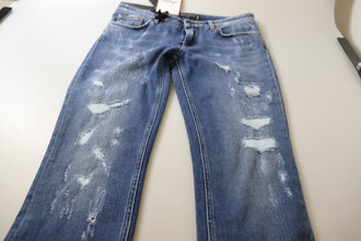 Blue Washed Cotton Skinny Low Waist Denim Jeans Dolce & Gabbana