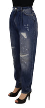 Blue Washed High Waist Loose Fit Pants Dolce & Gabbana
