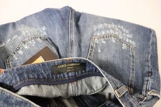 Blue Washed High Waist Loose Fit Pants Dolce & Gabbana