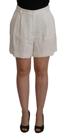 White High Waist Culotte Cotton Shorts Dolce & Gabbana