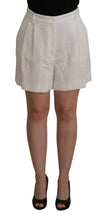 White High Waist Culotte Cotton Shorts Dolce & Gabbana