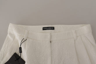 White High Waist Culotte Cotton Shorts Dolce & Gabbana