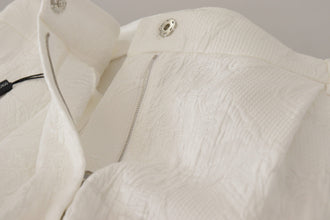 White High Waist Culotte Cotton Shorts Dolce & Gabbana