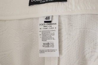 White High Waist Culotte Cotton Shorts Dolce & Gabbana