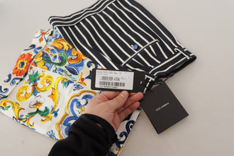 Multicolor Stripes Majolica Bermuda Shorts Dolce & Gabbana