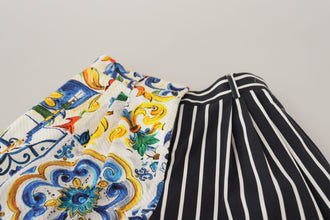Multicolor Stripes Majolica Bermuda Shorts Dolce & Gabbana