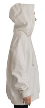 White Hoodie Pullover Embroidered Sweater Dolce & Gabbana