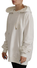 White Hoodie Pullover Embroidered Sweater Dolce & Gabbana