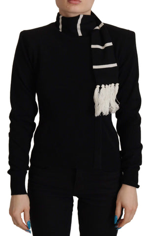 Black Cashmere Turtleneck Pullover Sweater Dolce & Gabbana