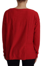 Red Wool Knit Round Neck Pullover Sweater Dolce & Gabbana