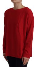 Red Wool Knit Round Neck Pullover Sweater Dolce & Gabbana