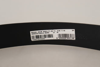Blue Patent Leather Vernice Silver Logo Buckle Belt Dolce & Gabbana