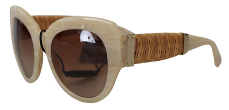 Beige Acetate Full Rim Brown Lense DG4294 Sunglasses Dolce & Gabbana