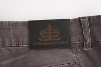 Gray Slim Jeans Denim Pants Skinny Leg Stretch Ermanno Scervino
