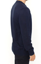 Blue Wool Blend V-neck Pullover Sweater Ermanno Scervino