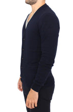 Blue Wool Cashmere Cardigan Pullover Sweater Ermanno Scervino