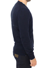 Blue Wool Cashmere Cardigan Pullover Sweater Ermanno Scervino