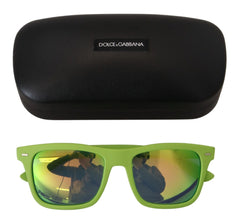 Green Rubber Full Rim Frame Shades DG6095 Acid Sunglasses Dolce & Gabbana