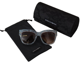 Blue Lace Acetate Rectangle DG4231 Shades Sunglasses Dolce & Gabbana