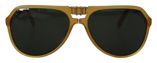 Yellow Acetate Black Lens Aviator DG4196 Sunglasses Dolce & Gabbana
