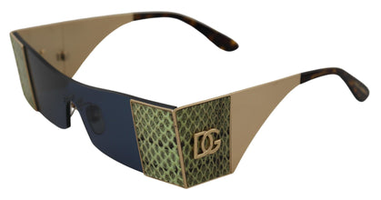 Gold Metal Rectangle Shades DG2263 Sunglasses Dolce & Gabbana