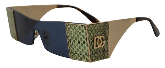 Gold Metal Rectangle Shades DG2263 Sunglasses Dolce & Gabbana