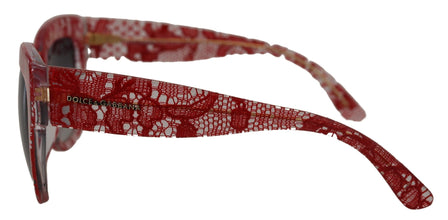 Red Lace Acetate Rectangle Shades  DG4231F  Sunglasses Dolce & Gabbana