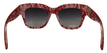 Red Lace Acetate Rectangle Shades  DG4231F  Sunglasses Dolce & Gabbana