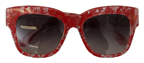 Red Lace Acetate Rectangle Shades  DG4231F  Sunglasses Dolce & Gabbana