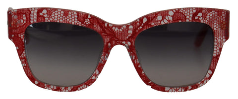 Red Lace Acetate Rectangle Shades  DG4231F  Sunglasses Dolce & Gabbana
