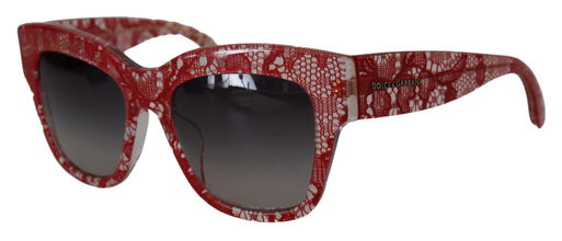 Red Lace Acetate Rectangle Shades  DG4231F  Sunglasses Dolce & Gabbana