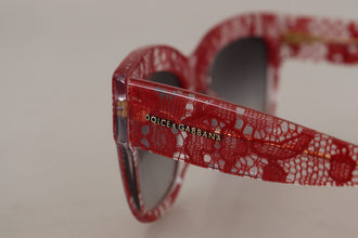 Red Lace Acetate Rectangle Shades  DG4231F  Sunglasses Dolce & Gabbana