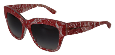 Red Lace Acetate Rectangle Shades DG4231Sunglasses Dolce & Gabbana