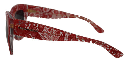 Red Lace Acetate Rectangle Shades DG4231Sunglasses Dolce & Gabbana