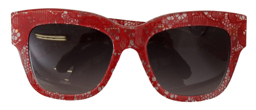 Red Lace Acetate Rectangle Shades DG4231Sunglasses Dolce & Gabbana