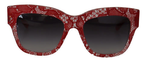 Red Lace Acetate Rectangle Shades DG4231Sunglasses Dolce & Gabbana