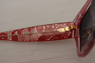 Red Lace Acetate Rectangle Shades DG4231Sunglasses Dolce & Gabbana