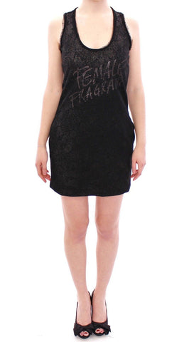 Black Lace Lined Stretch Mini Dress Ermanno Scervino