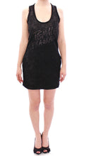 Black Lace Lined Stretch Mini Dress Ermanno Scervino