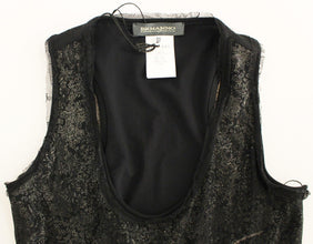 Black Lace Lined Stretch Mini Dress Ermanno Scervino