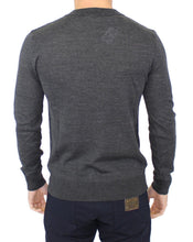 Gray Wool Blend V-neck Pullover Sweater Ermanno Scervino