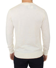 Off White Wool Blend V-neck Pullover Sweater Ermanno Scervino